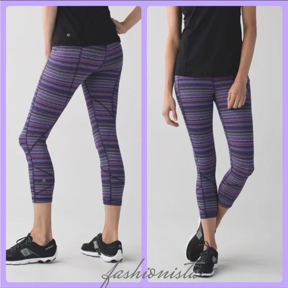 LULULEMON Speed Tight IV Space Dye Twist Ultra Violet Multi Black sz.6 - Picture 5 of 7